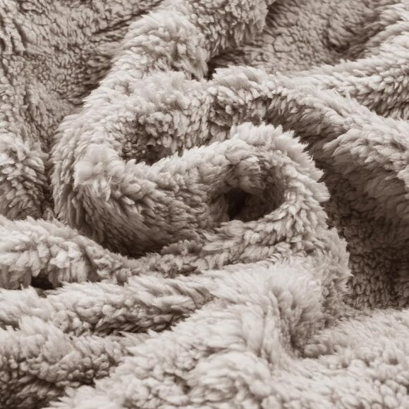 Women's Fleece Jacket Khaki Large Cozy Warm Zip Up Stand Collar Pockets - Picture 5 of 7